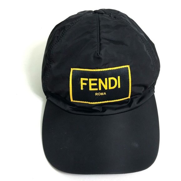 FENDI FXQ768 logo baseball cap Nylon / cotton Black main image 13